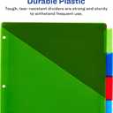 Avery Dividers for 3 Ring Binders, 5-Tab Two-Pocket Plastic Binder Dividers, Multicolor (24 Sets of 11906)