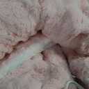 MAXEVE Heated Blanket Electric Throw 50"x60" Faux Rabbit Fur Blankets with 6 Heating Sets & 12 Hours Auto Off, Warm Gifts for Grandma Wife, ETL Certification (Pink)