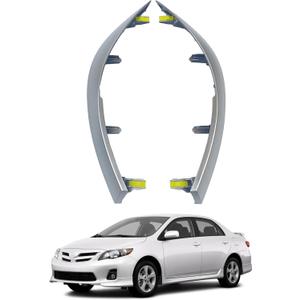 2Pcs Car Upper Central Dashboard Cover Trim Strip Compatible with 2009 2010 2011 2012 2013 Toyota Corolla Replaces# 55436-12040 55436-02330 55435-02370 Left & Right Side Dash Board Strips