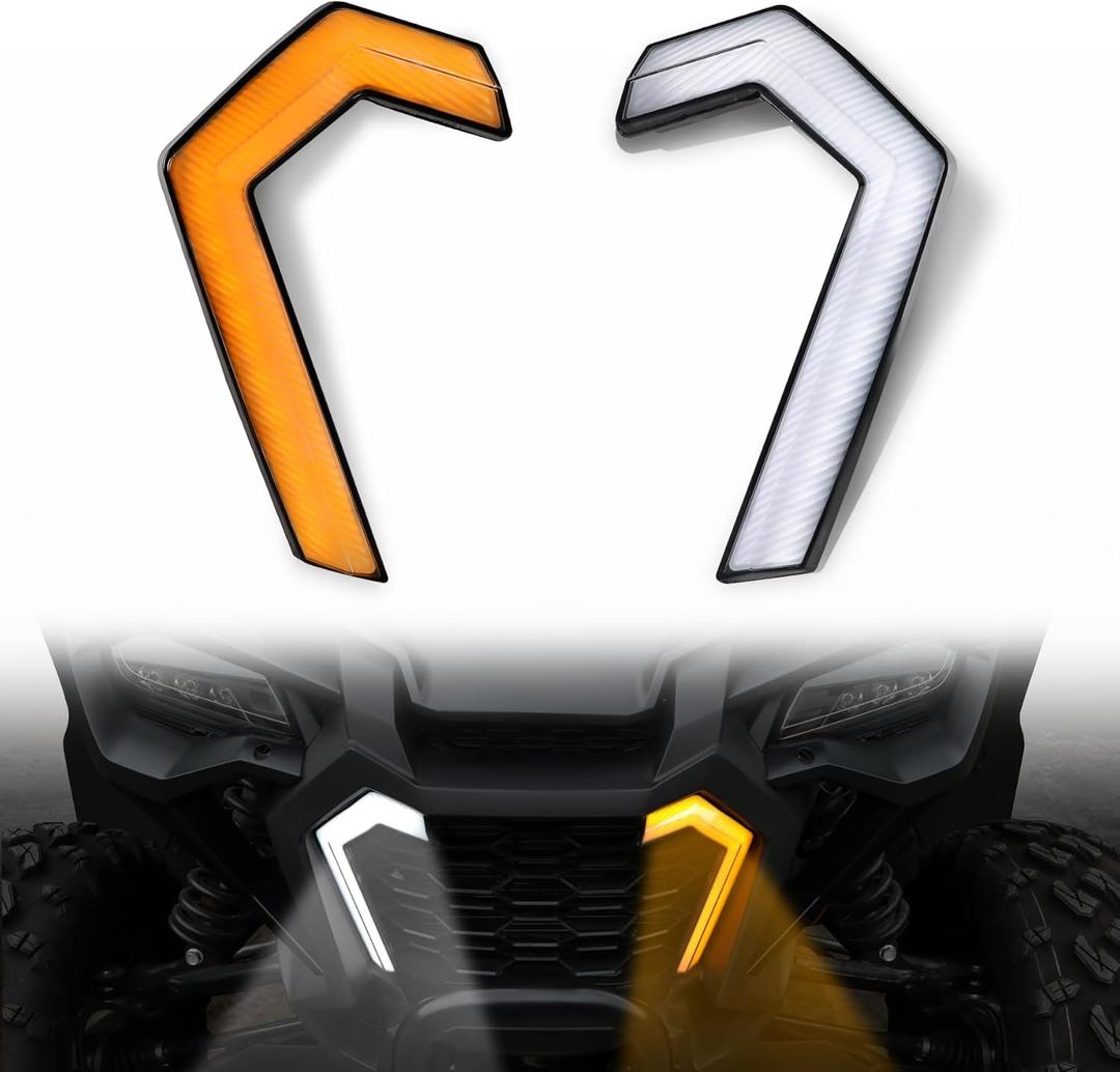 LED Turn Signal Fang Lights for Honda Talon 1000R & 1000X(2019-2024), 1000X-4 (2020-2025), Front Grille Accent Signature Lights, 2 PCS