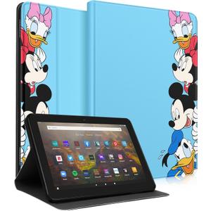 Besoar Cute Case for Kindle HD10/HD10 Plus for Girls Kids - Teen Boys Women Girly Cute Cartoon Design Covers Stand Folio Smart Fashion, Family