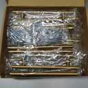 goldenwarm Brushed Gold Dresser Drawer Pulls Cabinet Door Handles 5in Hole Centers - LS201GD128 Brass Cabinets Pulls Kitchen Cupboard Handles Furniture Door Hardware, 30 Pack