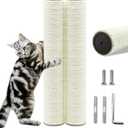 Cat Scratching Post Replacement Pole2 PCS 15.7in Cat Tree Replacement PostNatural Sisal Cat Tree Replacement Parts with M8 ScrewsCat Scratch Post Replacement for Refurbishment (15.7in/40cm)