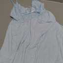 Avidlove Women Nightgown Sexy Sleepwear Lace Chemise V-neck Modal Babydoll Lounge Dress (Small, Pale Blue)