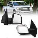 Right Passenger side Mirror with Power Glass,Heated, Puddle Lights, Blind Spot Detection, Turn Signal,Mirror Memory and Power Folding Fits 2015-2018 Ford F150 Replace FO1321528