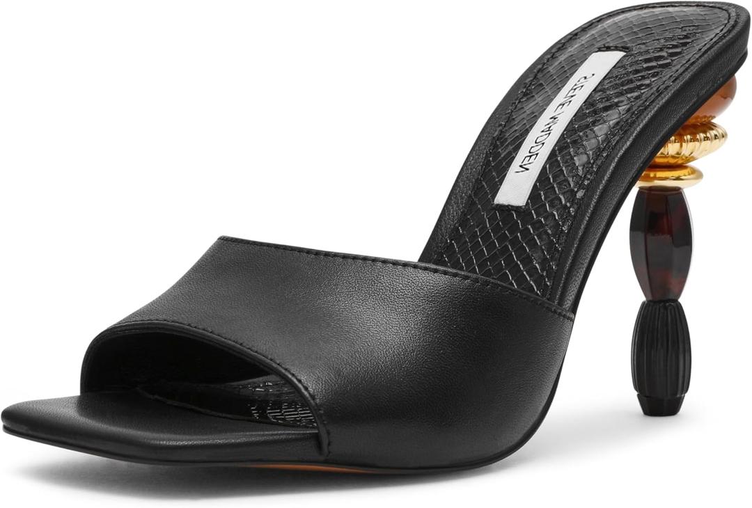 Steve Madden Women's Sia Heeled Sandal (7, Black)