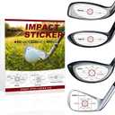 2 x Golf Impact Tape Clear Golf Club Stickers for Accurate Ball Striking Sticky Golf Pro Club Sweet Spot Analysis Improves Skills Quality Training Aid for Golf Beginners and Fans (Qty: 60P)