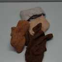 Geyoga 4 Pairs Long Fuzzy Socks for Women Soft Warm Fluffy Knee High Socks Plush Winter Cozy Long Stockings (Dark Brown, Light Brown, Gray, Light Pink)