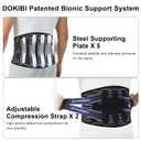 DOKIBI Back Brace for Lower Back Pain Relief,Lumbar Waist Support for women,Lower Back with 3D Lumbar Pad for Work Sports Sciatica, Scoliosis(BlackL)