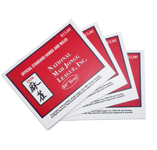 MJPHXMY 2026 Mahjong Cards, 4-Pack Large Print Mah Jong Cards Easy to Read,Tear-Resistant Quick Guide Cards for Game Night, Club Play, Travel and Seniors