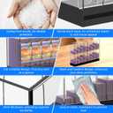 8-Slot Clear Acrylic Booster Pack Dispenser, Card Organizer with Black Base, Fits 280+ Booster Packs, 4mm Thick Display Holders for Sports, Trading Collector Cards