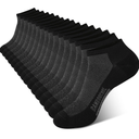BAMBOO COOL Men's Athletic Ankle Socks Cushioned Moisture Wicking, Low Cut Running Mesh Socks Arch Support, 8 Pack, L