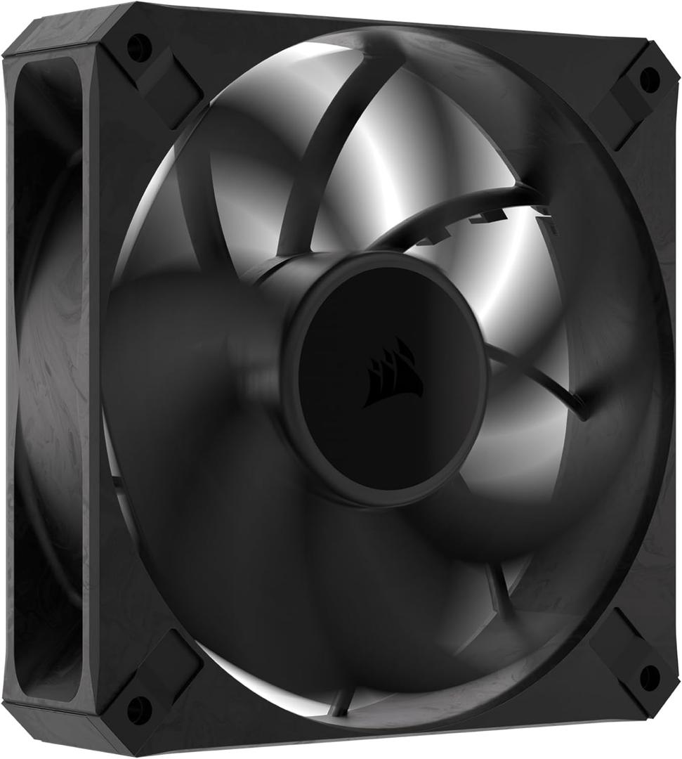 CORSAIR RS120 MAX 120mm PWM Thick Fan  High Static Pressure  Liquid Crystal Polymer Construction  Single Fan  Black