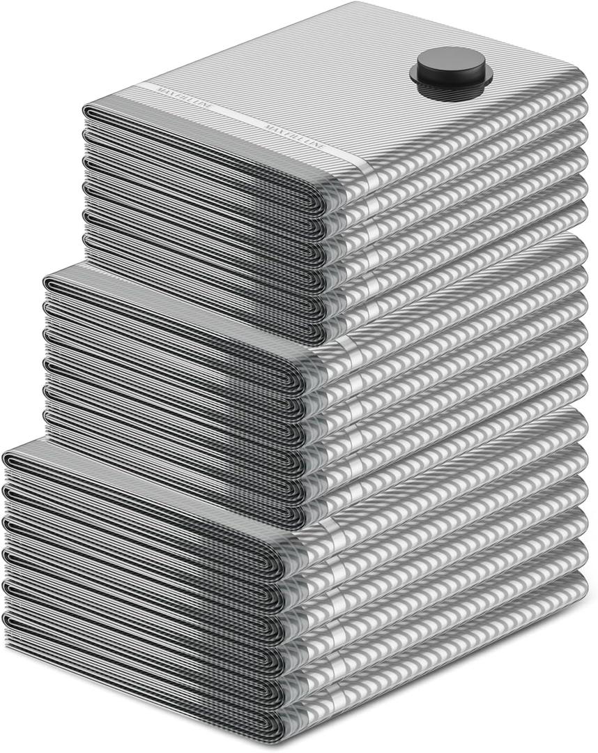 VMstr 15 Pack Space Saver Vacuum Storage Bags for Travel - No Pump Included