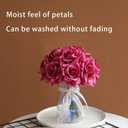 DUYONE Artificial Roses Single Stem 10pcs Fake Silk Flower Arrangement Bouquet for Home Party Wedding Decoration(Rose red)