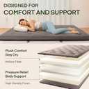 ZonLi Japanese Floor Futon Mattress 100% Cotton Cover Foldable Portable, Queen