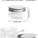 80 Pcs Clear Plastic Jars with Screw Lids Cosmetic Containers, 2.7 inches x 1.6 inches