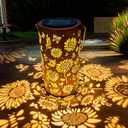 ANYTALK Mothers Day Gifts, Birthday Gifts for Women Mom Grandma, Sunflower Solar Lanterns Outdoor Waterproof, Hanging Solar Lights for Yard, Patio, Porch, Garden Decor