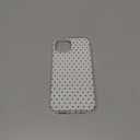 QLTYPRI Cute Phone Case for iPhone 15 Case Polka Dot Fashion Aesthetic Design for Women Girls, Slim TPU Shockproof Protective Phone Cover for iPhone 15 - White