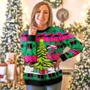 34HD Ugly Xmas SweaterFunny Knit Christmas Sweater for Women & Men 2025, Long Sleeve Crewneck Holiday Pullover, Unisex Gift (M)