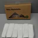 6-Pack Baby Washcloths Soft Absorbent Viscose from Bamboo Washcloths for Face, Body, Baby Towels for Newborn, Kids, Toddlers, Infant, Gentle on Sensitive Skin, 10x10 Reusable Face Towels (White)