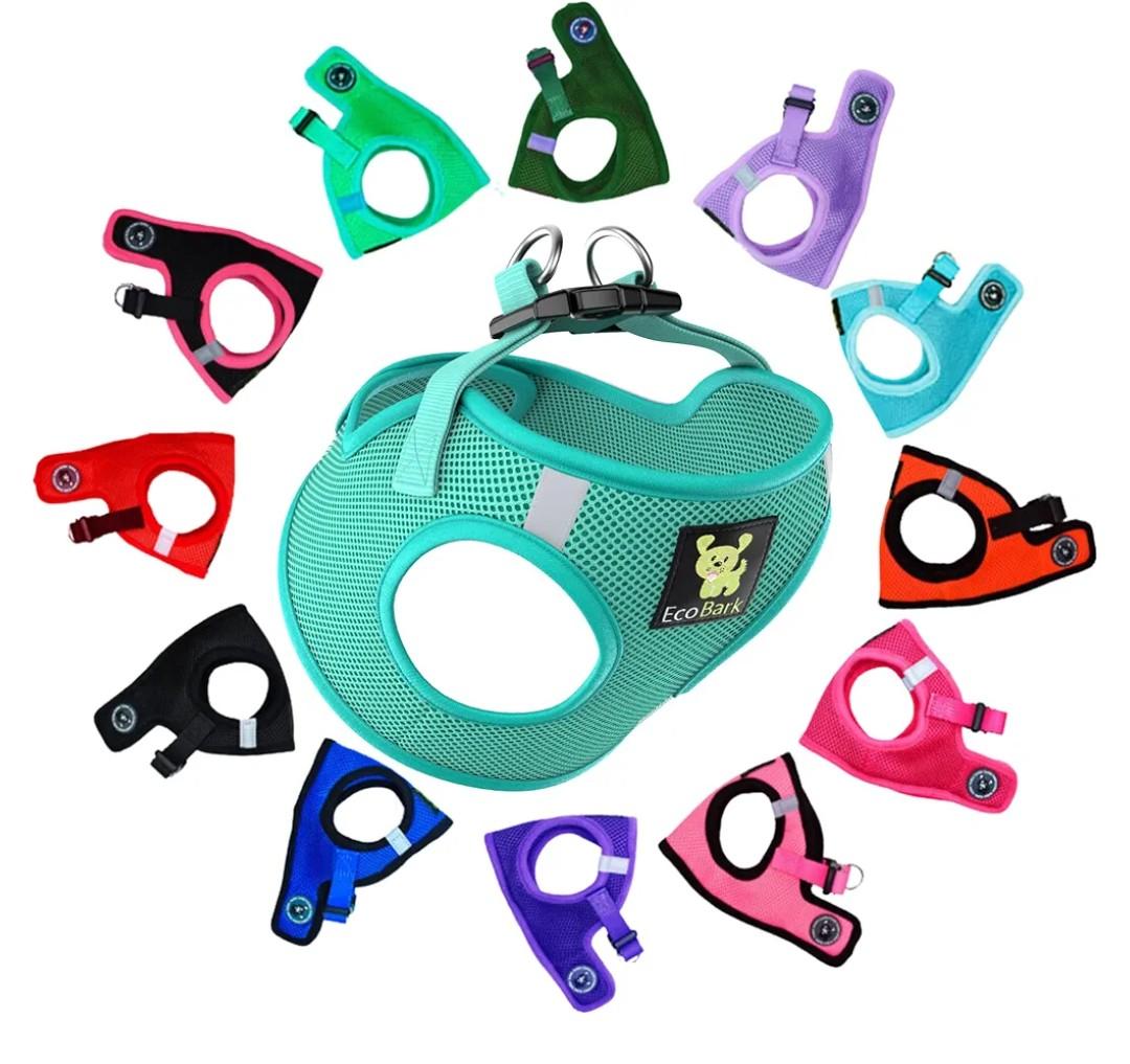 EcoBark Step in Dog Harness  EcoFriendly Teacup Dog Harnesses for XXS, XS, and Small Dogs  Reflective and Adjustable Mini Body Halter Vest Tiny Soft Mesh Toy Breed Harness Under 5 lbs (XXXS, Mint)