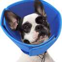 AOFITEE Soft Dog Cone Collar, Adjustable Cone for Dogs to Stop Licking, Dog Cones for Small Medium Large Dogs, Breathable Elizabethan Collar Wound Healing After Surgery(Blue,S)