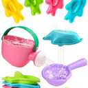 Fajiabao Baby Bath Toys for Kids Ages 1-3 Toddler Bath Toys Mold Free for 12+ Months Bathtub Beach Sand Pool Water Table Toys for 1 2 3 4 5 6 Years Old Boys Christmas Birthday Gifts (6 PCS) Pack of 2