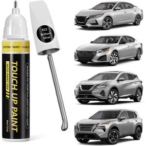 (Brilliant Silver (K23) Car Touch Up Paint for Nissan, Car Paint Scratch Repair Kit, 2 in 1 Premium Scratch Remover Pen with Exact Color-Matched