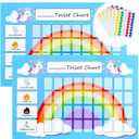 GWHOLE 2 Pack of Unicorn Potty Training & Toilet Training Reward Chart with 270 Star Stickers for Toddlers, Boys, Girls (Blue)