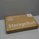 Storage Ottoman Cube with Small Bin, 16-in Square Ottoman with Storage for Living Room and Bedroom, Small Ottomans Foot Rest, Fabric Foot Stools Ottomans Max 330lbs, Cream