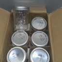 Wide Mouth Glass Mason Jars 16 oz, 6 Pack Glass Canning Jars with Metal Airtight Lids and Bands and Measurement Marks, for Canning, Preserving, Overnight Oats, Jam, Jelly, Food Storage, DIY etc