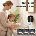 Smart Automatic Soap Dispenser Foam Bathroom with 3 Adjustable Modes, IPX5 Waterproof, LED Display for Temperature, Time & Battery, Touchless Hand Soap Dispenser for Bathroom, Kitchen, Office (Black)