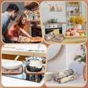 VitalCozy 8 Pcs Easter Kitchen Towels Oven Mitts and Pot Holder Sets Happy Easter Floral Kitchen Towels Retro Dish Towel Cute Bunny Egg Cross Heat Resistant Oven Gloves Potholder for Holiday Baking