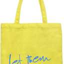 Canvas Tote Bag for Women, 100% Cotton Aesthetic Shoulder Bag with Inner Pocket & Magnetic Snap