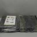 UBBCARE 4 Pack Wicker Basket, 11L11H10.5W inch Woven Paper Rope Storage Baskets for shelves, Foldable Cube Storage bin with Handle, Storage Basket for Organizing & Decor, Black (4pack, Black)