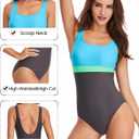 Women's Athletic One Piece Swimsuits for Training - U Back, Competitive Bathing Suits for Fitness & Lap Swimming (Pink, L)