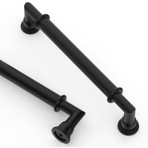 Asidrama 10 Pack 5 Inch(128mm) Matte Black Kitchen Cabinet Handles, Cabinet Pulls Kitchen Cabinet Hardware for Cupboard Drawer Pulls (5" Hole Center)