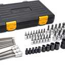 GEARWRENCH 49 Piece 1/4", 3/8", 1/2" Drive Torx Bit Socket Master Set - 89087 (Large)