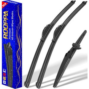 3 wipers Replacement for 2010-2022 Toyota 4Runner, Windshield Wiper Blades Original Equipment Replacement - 24"/20"/12" (Set of 3) U/J HOOK