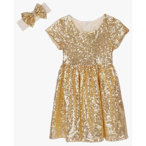 Cilucu Flower Girl Dress Baby Toddlers Sequin Dress Kids Party Dress Bridesmaid Wedding Gown 3XL