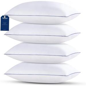 Favocama Pillows Standard Size Set of 4 Hotel Collection Bed Pillow for Sleeping Pillows 4 Pack for Back, Stomach or Side Sleepers Soft and Supportive Washable Pillow for Bedroom