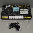 Kids DJ Mixer Controller Table Musical Toy Electronic Toy with LED Lights Sound Effect Microphone Piano DJ Board Key Musical Instruments Birthday Gift Toys for 3 4 5 6 7 Year Old Boy Girl