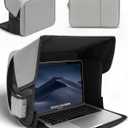 Laptop Sun Shade, Fits 13-16 inch Laptop, UV-Heat Reflective & Water-Resistant Material, Easy to Carry Computer Case for Working Outside,Travel, Beach (Light Grey)