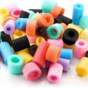 Frienda 50 Pcs Pool Noodles Bits Multicolor Craft Small Size Versatile Mixed Floating Pool Noodles Foam Rope Tube for Play or DIY Craft Multipurpose (Mixed Sizes,Regular Colors)