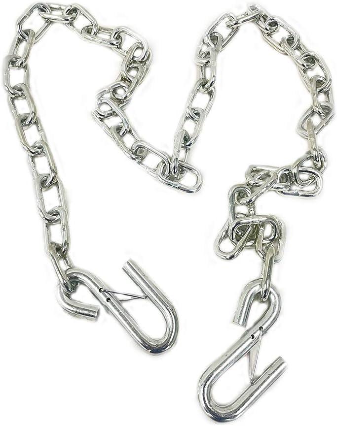 SOUTHWEST WHEEL 1/4" x 60" Trailer Safety Chain w/S-Hooks & Safety Latch