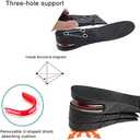 Height Increase Insoles Air Taller Cushion Shoes Insoles 4-Layer Heel Insert for Men