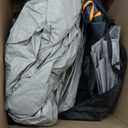 UNP Camping Tent 10-Person-Family Tents, Parties, Music Festival Tent, Big, Easy Up, 5 Large Mesh Windows, Double Layer, 2 Room, Waterproof, Weather Resistant, 18ft x 9ft x78in (Gray)