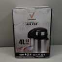 Airpot Coffee Dispenser with Pump - 140 oz Insulated Stainless Steel Coffee Carafe - Thermal Beverage Dispenser - Coffee Urn for Hot/Cold Water, Party Chocolate Drinks