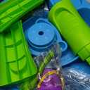 Step2 Summer Showers Splash Tower Water Table for Kids, Outdoor Kids Water Sensory Table, Ages 1.5+ Years Old, 8 Piece Water Toy Accessories, Blue & Green, Large